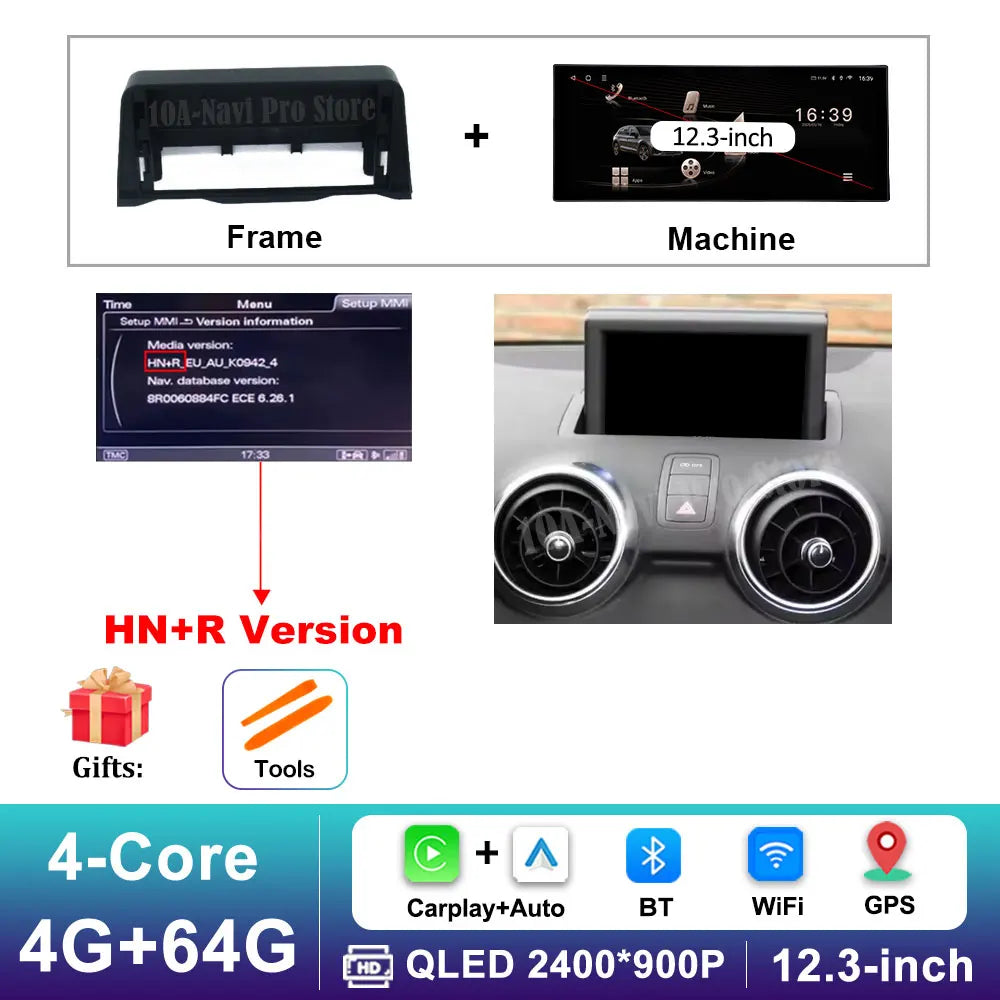 Car Video Multimedia player Stereo for Audi A1 2013 - 2018 Android 16 Wireless Carplay WiFi Auto Accessories GPS Navigation BT CM World