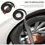 Two 78 inch Thick Self-Adhesive Wheel Guards, Heavy-Duty Plastic Wheel Arch Protective Covers, Suitable for All Vehicles, Scratch and Collision Resistant, Easy to Install without Drilling Holes