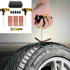 Car Tire Repair Tool Kit with Rubber Strips Tubeless Tyre Puncture Studding Plug Set Motorcycle Truck Vacuum Tire Repair Tool