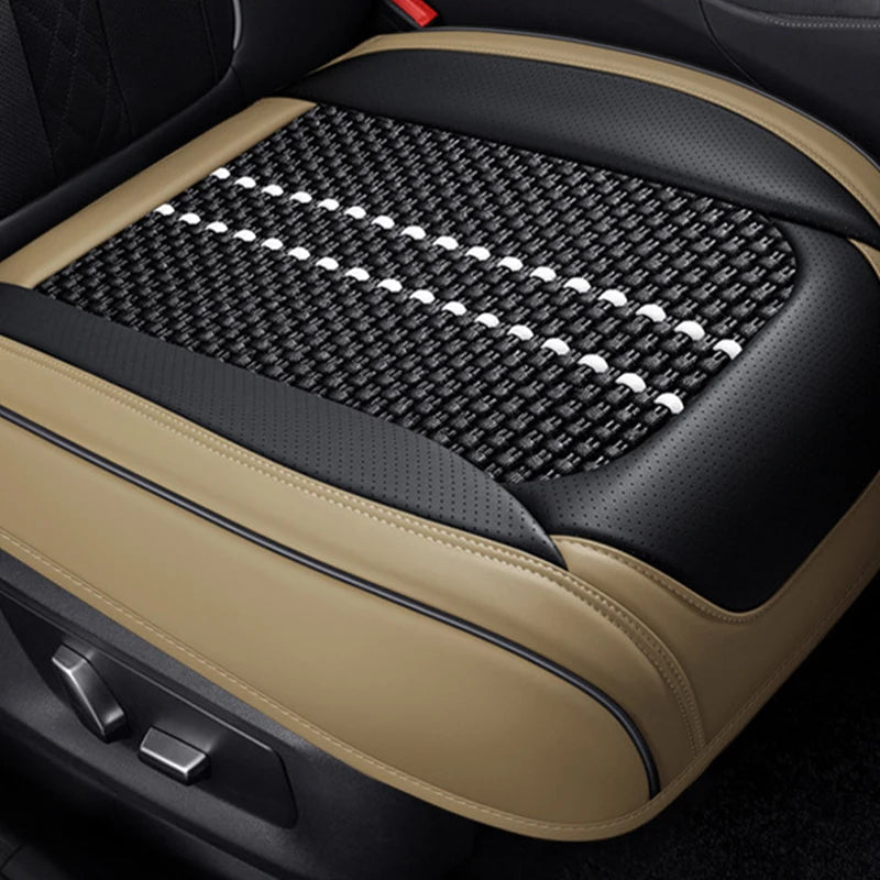 Luxury Car Front Seat Cover Fully Surround Car Seat Cushion Breathable Leather Auto Cushion Interior Four Seasons Universal