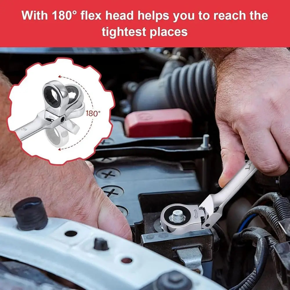 Dual Heads Dual Heads Ratchet Wrench Quick Release 72 Teeth Reversible Ratchet Spanner Ratcheting Combination Wrenches