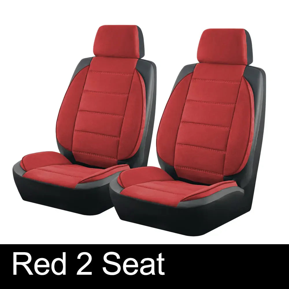AUTO PLUS Universal Car Seat Covers Side Stereo Modeling Leather Fluff Car Seat Covers Fit For Most Car Accessories Interior