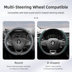 Suitable for Renault Breathable Hole Leather Steering Wheel Cover Segmented Quick Release Design Non-Slip and Durable Megane 3 2 4 Clio4 5 Captur Trafic Scenic Austral Kangoo Arkana Kadjar Master Fluence Zoe Twingo Qm6 CM World