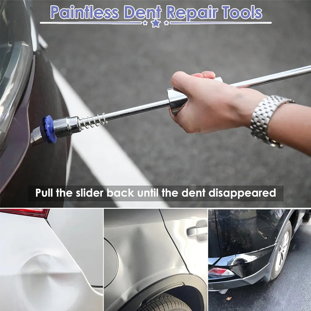 Super PDR Tools Paintless Dent Repair Kit Car Dent Removal Car Repair Dent DIY Hail Repair Tools CM World