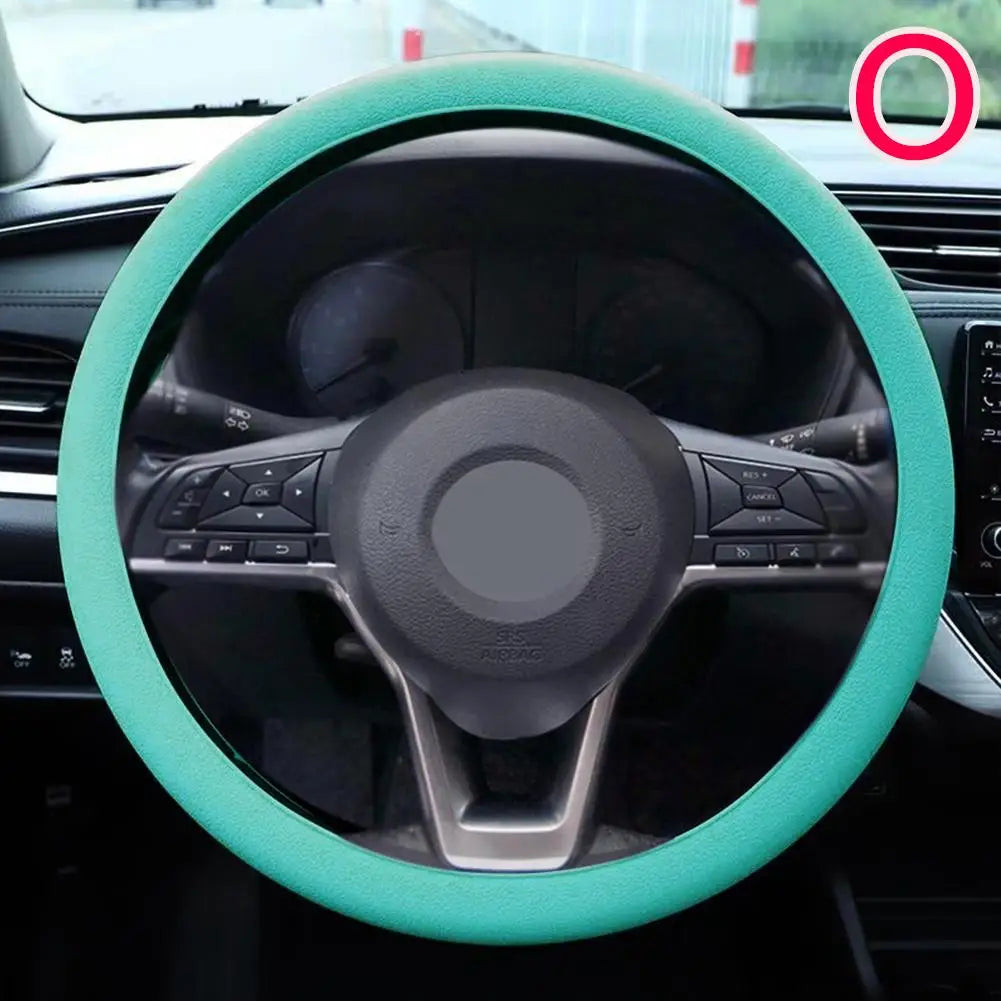 19 Color Car Silicone Steering Wheel Cover For Summer Fashion Sweat Absorbent Non-slip Handle Cover General DIY Parts CM World