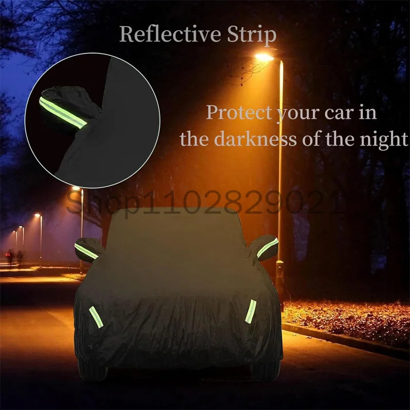 Outdoor Full Vehicle Cover For Renault Captur - Side Zipper Design, Waterproof Dustproof Sun Protection Car Cover Car Mobile World