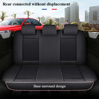 7-Seater, Luxurious Ice Silk/PU Leather Car Seat Cover, Suitable for All Seasons, High-End Car Interior Package, Suitable for Various MPV 7-Seater Seven Head Hat Styles, Comfortable, Breathable and Wear-Resistant, Enhancing Y