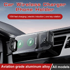 Car Wireless Charger Dual Coil Fold Screen Car Fast Charging Stand for Samsung Galaxy Z Fold 6 Flip 3 Air Vent Car Phone Holder CM World