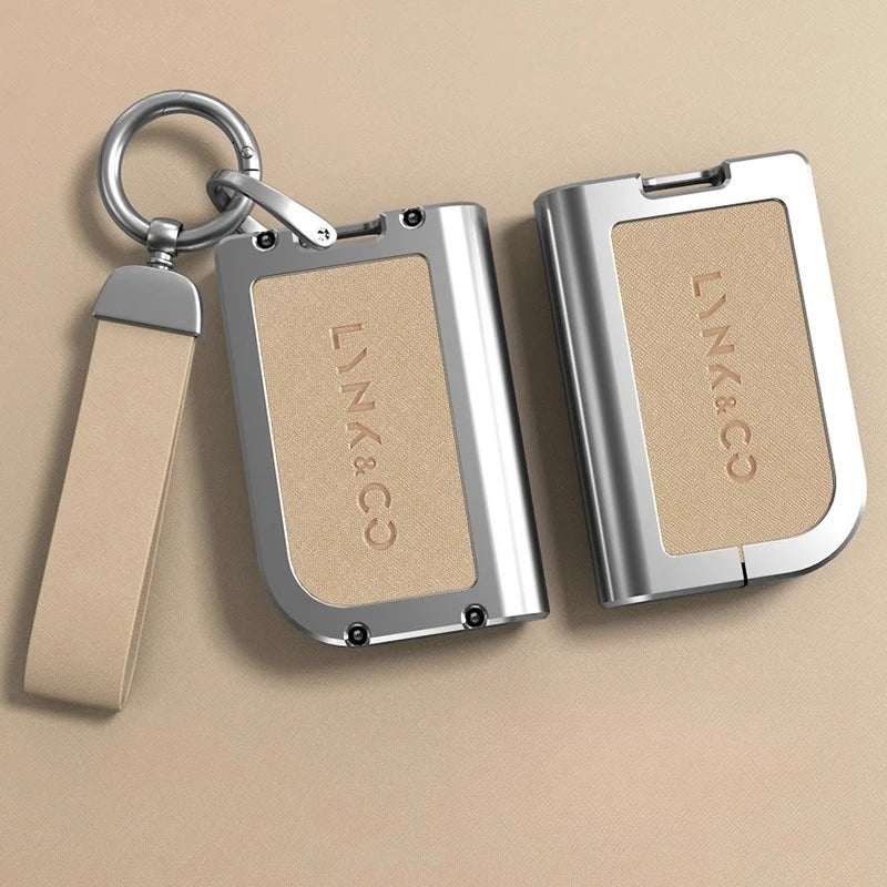 Car Remote Key Case Cover Protection Keychain Keyless Bag Shell Zinc Alloy Car Accessories for Lynk & Co 01 02 03 06 05 07 09