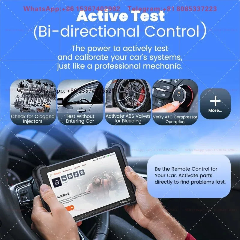 THINKCAR THINKSCAN 689BT Diagnostic Tool with Lifetime Free Update Full System ECU Coding 34 Reset CANFD DoIP Obd2 Car Scanner Car Mobile World