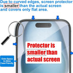 Clear Glass Film For iPhone 17 16 15 Pro Max Screen Protector For iPhone 11 12 13 14 15 Pro Tempered Glass iPhone13 Mini 16 Plus Car Mobile World