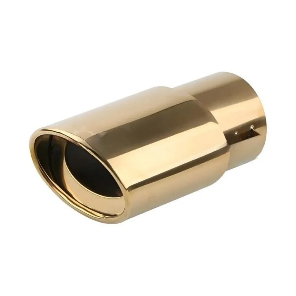 2.5" Stainless Steel Chrome Trim Car Auto Exhaust Muffler Tip Pipe Rear Tail Throat for Most Cars DIY Parts Accessories