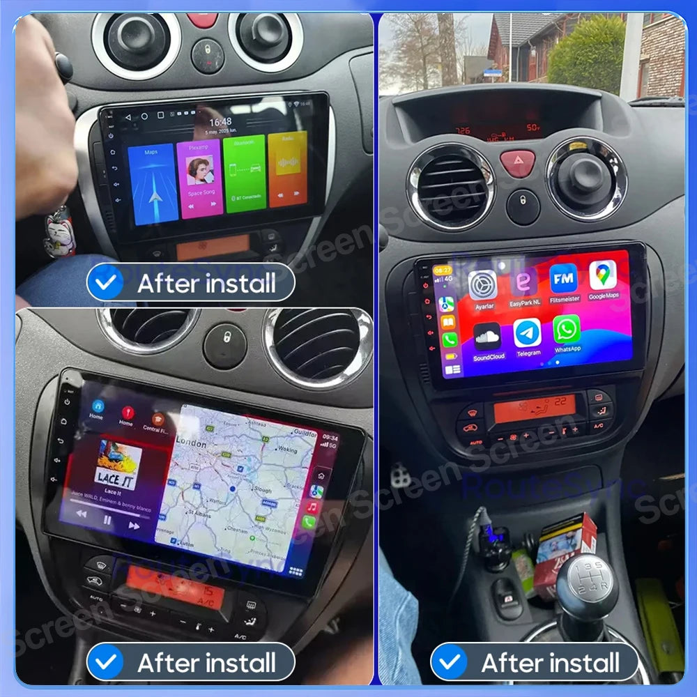 Android 15  Car Radio For Citroen C2 C3 2001 2002 2003 - 2010 Touch Screen Multimedia Video Player Navigation Bluetooth WIFI GPS CM World