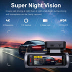 Dual Lens 4K+4K Dash Cam Recording Car Camera DVR Night Vision Video Recorder Built-In 5G Wi-Fi Support GPS Dashcam 24H Parking
