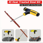 All-Vehicle Tire Rescue Kit - Heavy-Duty Repair Tools for Car/Truck/Motorcycle,Super glue,Self-Vulcanizing Plugs & Storage Case CM World