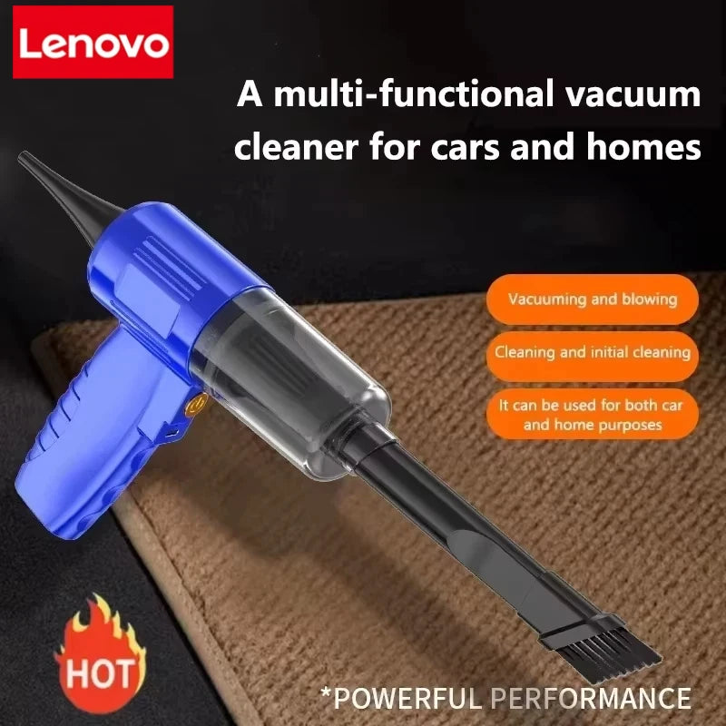 Lenovo 2026 Wireless Car Vacuum Cleaner Multifunctional Portable High-Power Suction And Blowing Integrated Cleaning Appliance Car Mobile World