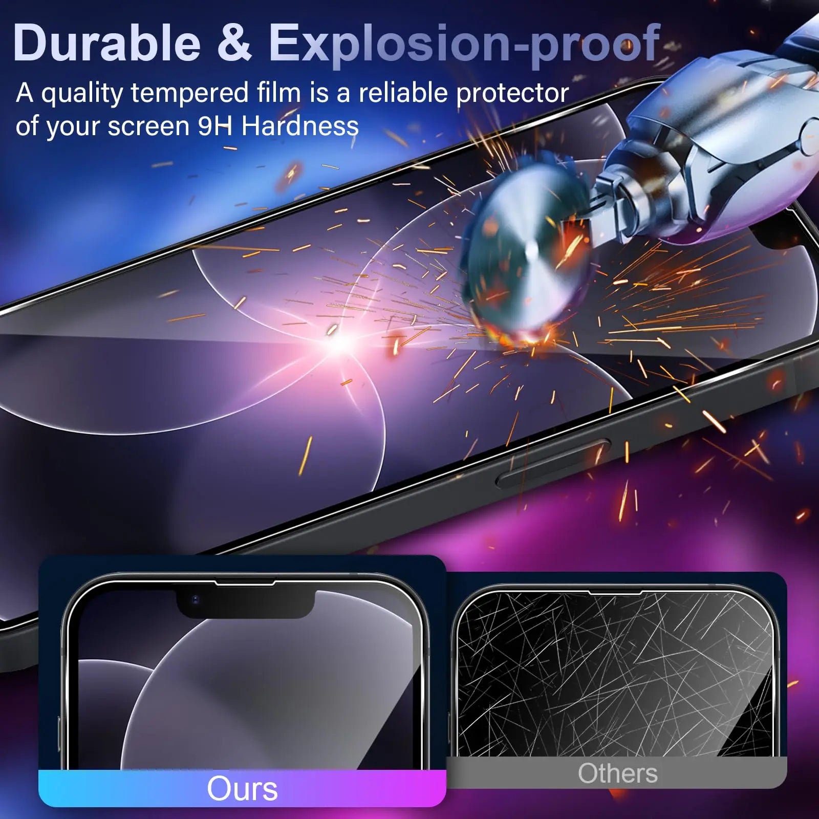 Screen Protector For iPhone 17e Apple 6.1 inch Tempered Glass HD 9H Transparent Clear Anti Scratch Case Friendly Car Mobile World