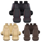 Full Set Leather Automobile Seat Protection Cover Universal Car Seat Covers Soft Automotive Covers Cushion for Car Truck SUV Van CM World