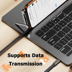 1.5m Type-C Cable Foldable Mobile Phone Holder 240W Fast Charging Data Cable Multifunction Phone Charge Bracket Dual PD Cable