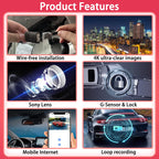 Dash Cam for Mercedes Benz E Class W213 S213 C238 Facelift 2020~2023, 4K Car DVR Video Recorder Control by APP, Dashcam 2160P