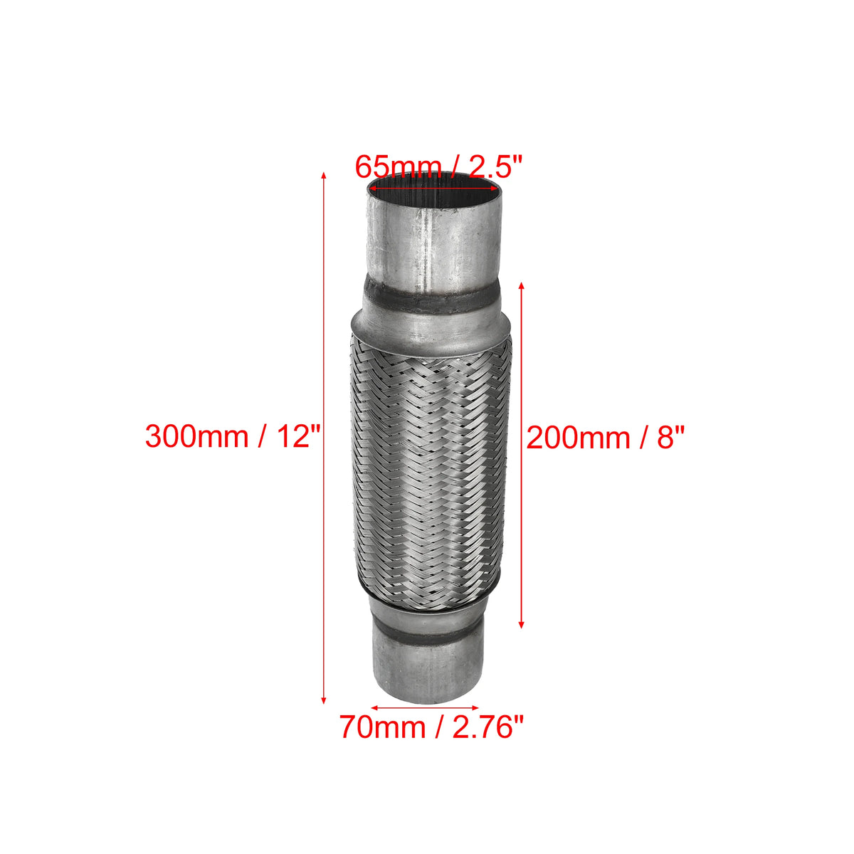 UXCELL 51x55x252mm 51x57x150mm 58x63x250mm Car Exhaust Tube Telescopic Flexible Stainless Steel Muffler Pipe Connector