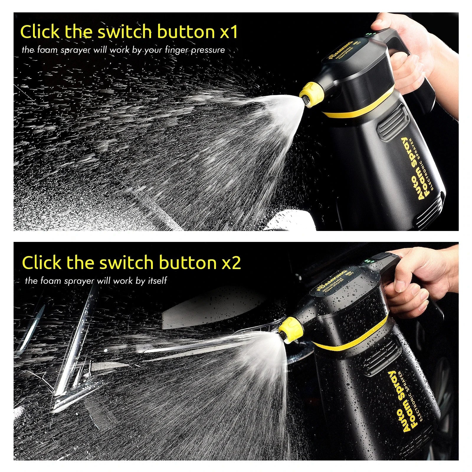 foamboss Electric Foam Sprayer Car Wash Home Garden Clean Detailing Snow Foam Cannon High Pressure Water CM World
