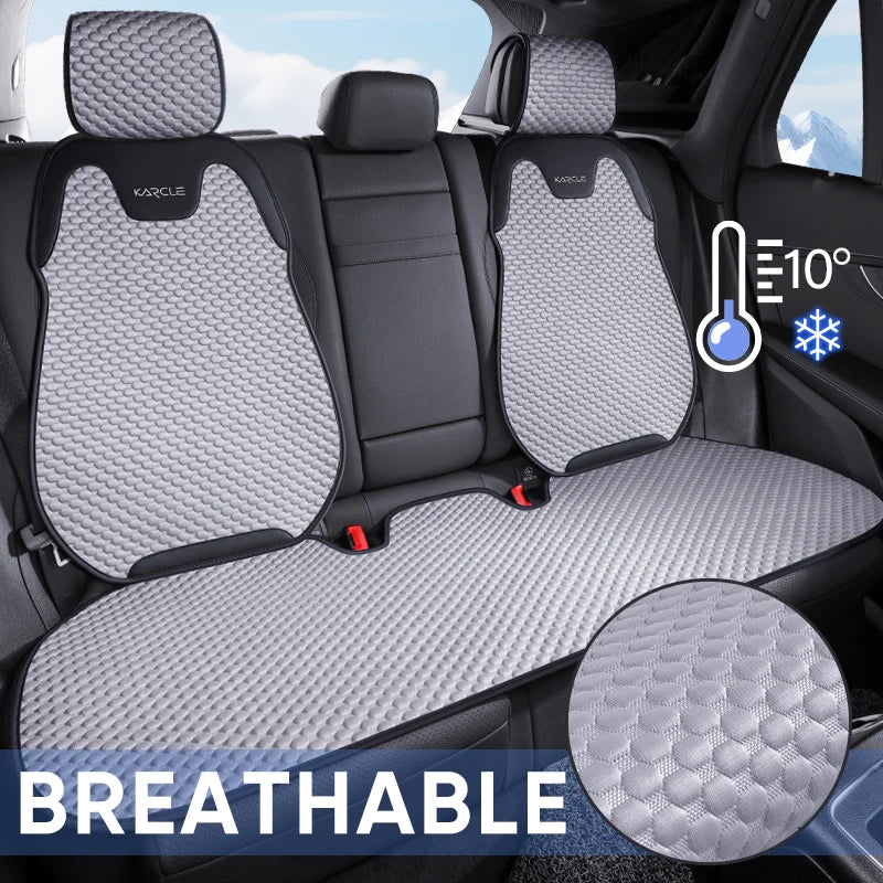 Universal Ice Silk Car Seat Covers Breathable Car Seat Covers Full Set Sweat Absorption Auto Seat Cushion Pad Car Accessories CM World