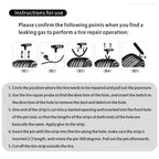 ZFOUEK Car Tire Repair Kit Puncture Plug Tools Tyre Puncture Emergency for Tire Strips Stirring Glue Repair Tool Kit CM World