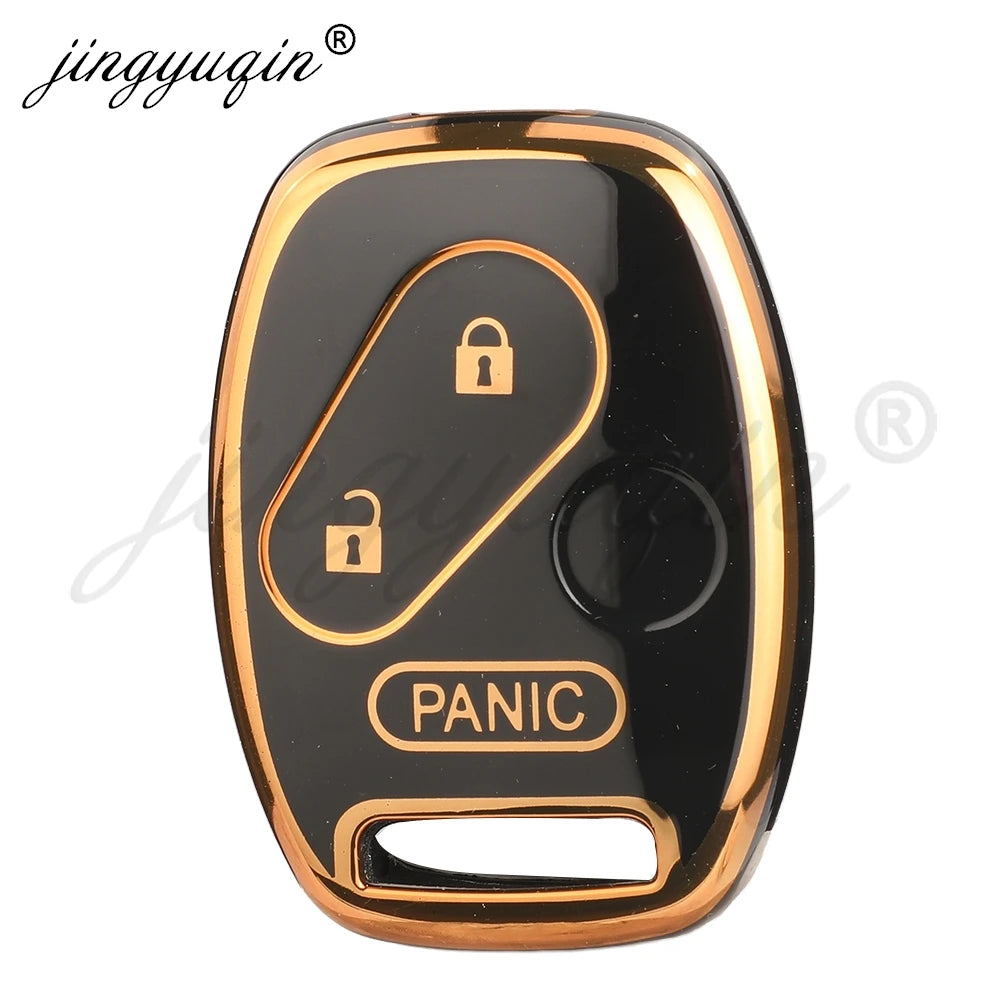 jingyuqin TPU Car Key Remote Fob Case Cover Keychain for Honda FIT CRV CRZ CIVIC Insight Ridgeline HRV Jazz ACCORD Pilot City CM World