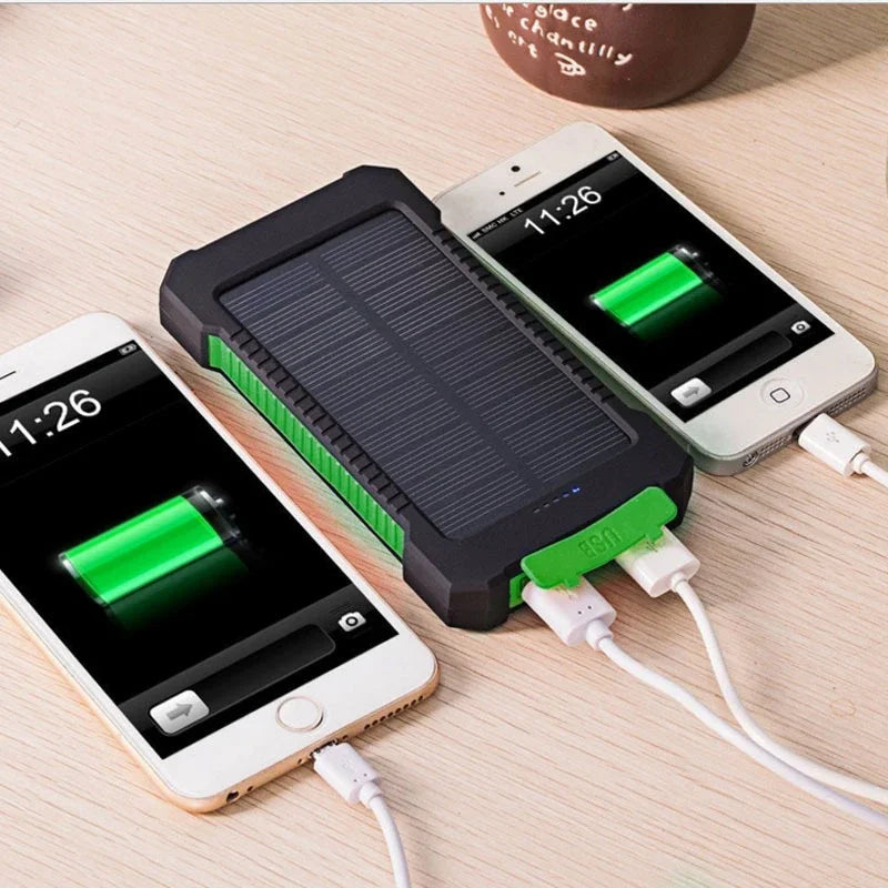 Lenovo 500000mAh Solar Power Bank Large Capacity Super Fast Charging Outdoor Portable External Battery for iPhone Huawei Samsung Car Mobile World
