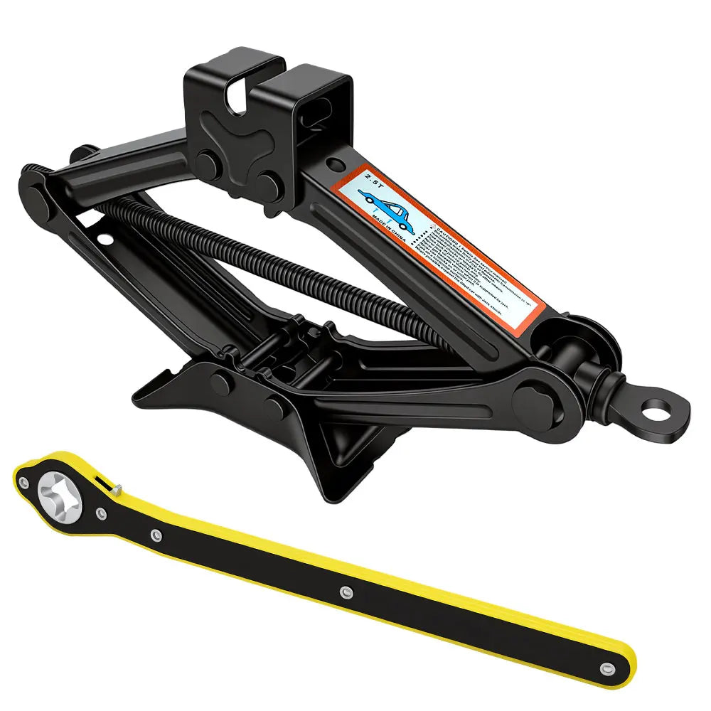 2.5T 1.5T Car Jacks 2 in 1 Manual Lift Jack Car Repair Tool Lifting Tool with Labor-saving Ratchet Wrench Foldable Jack for Car
