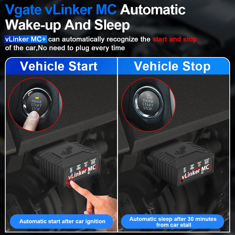 Vgate VLinker MC+ ELM 327 V2.2 OBDII Bluetooth 4.0 Car Scanner OBD2 WiFi Auto Diagnostic Tool ELM327 OBD 2 ODB2 Bimmercode