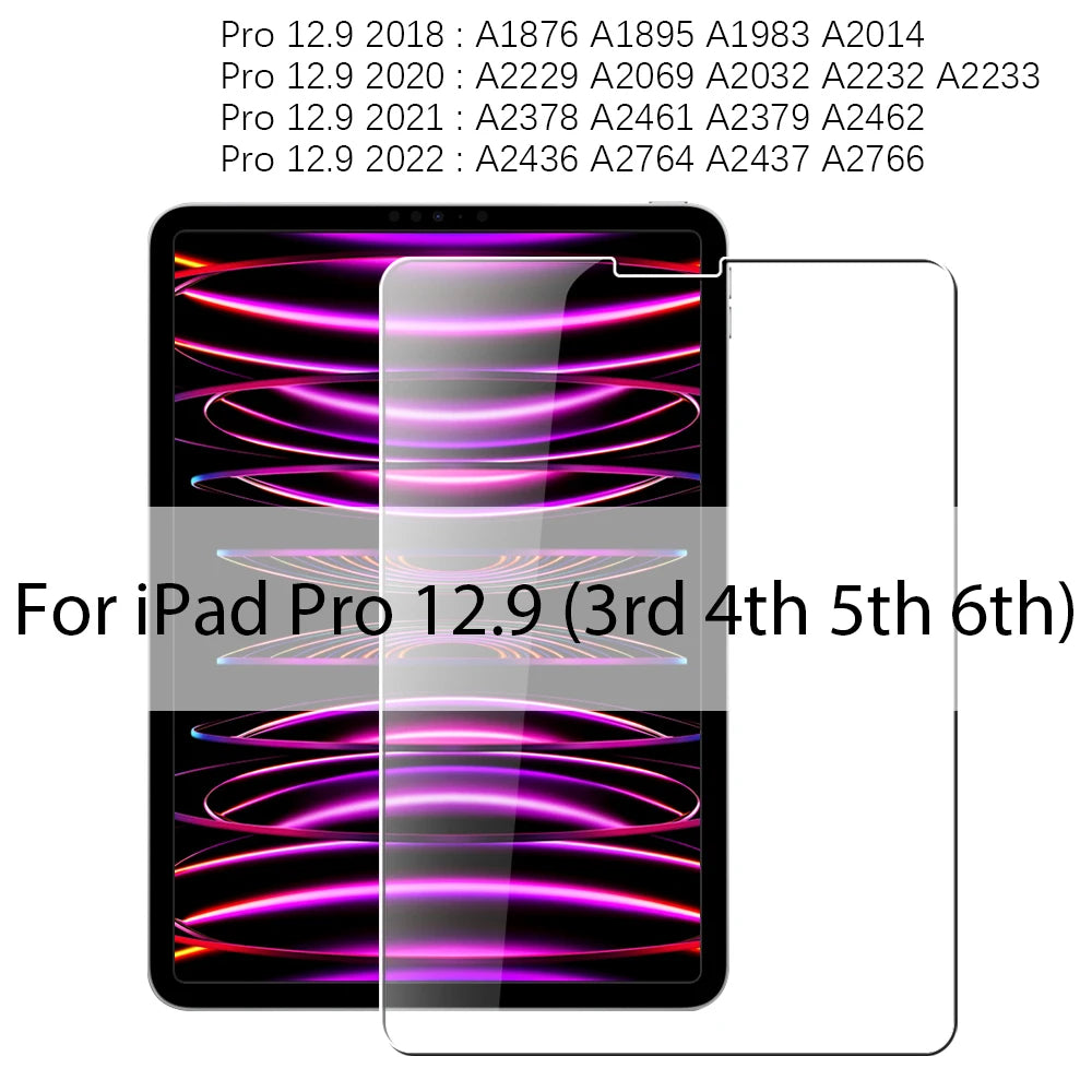 Tempered Glass Screen Protector For Ipad Pro 13 11th M5 M4 2025 12.9 A16 Air 11 5 4 M3 M2 10 9 9th 10th Generation Mini 7 6 Film Car Mobile World