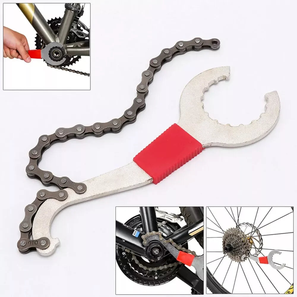 9PCS Bike Repair Tool Kit Crank Chain Cutter Extractor Freewheel Puller Crank Puller Spoke Wrench Complete Bike Maintenance Kits CM World