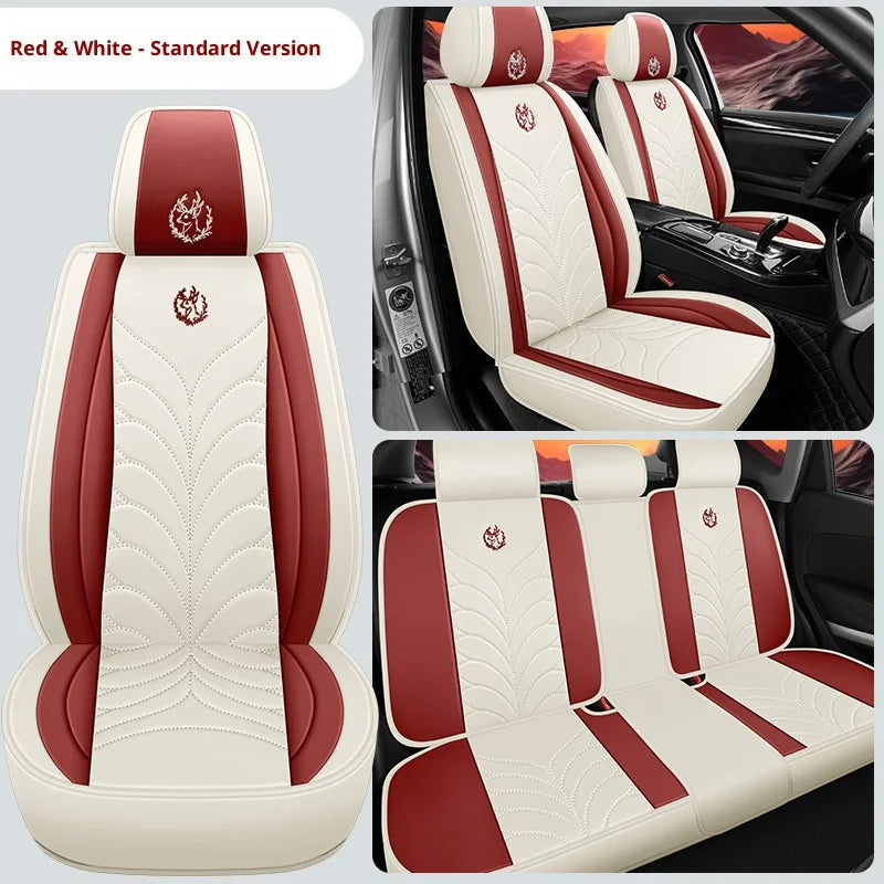 Five-seat universal car seat covers, available in multiple colors, durable and easy to install, suitable for most vehicles. CM World