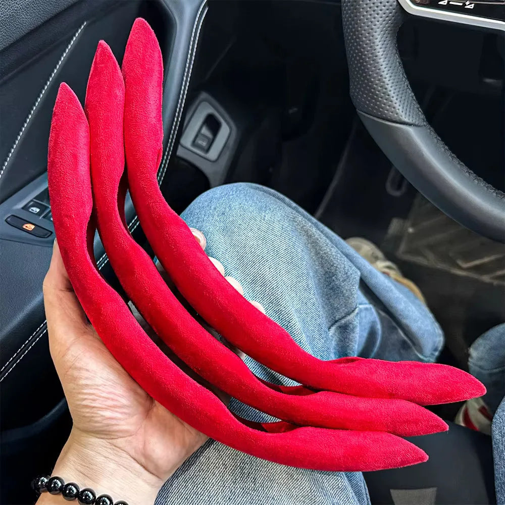 2025 Winter NEW Car Steering Wheel Cover Gearshift Handbrake Cover Protector Decoration Warm Super Thick Plush Auto Accessories CM World