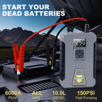 Car Battery Jump Starter Digital Display Portable Car Battery Booster Charger 26800mAh Power Bank Emergency Battery Booster
