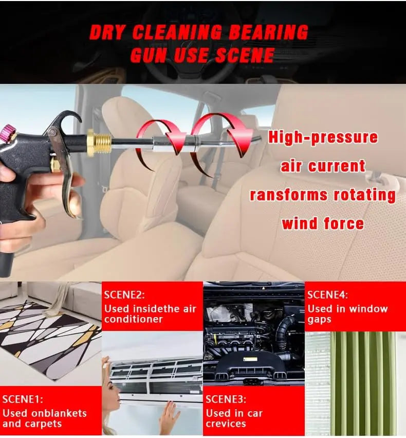 Tornador Air Blow Gun Car Interior Cleaning Tornado Gun High Pressure Car Detailing Cleaning Tool with Nozzle CM World