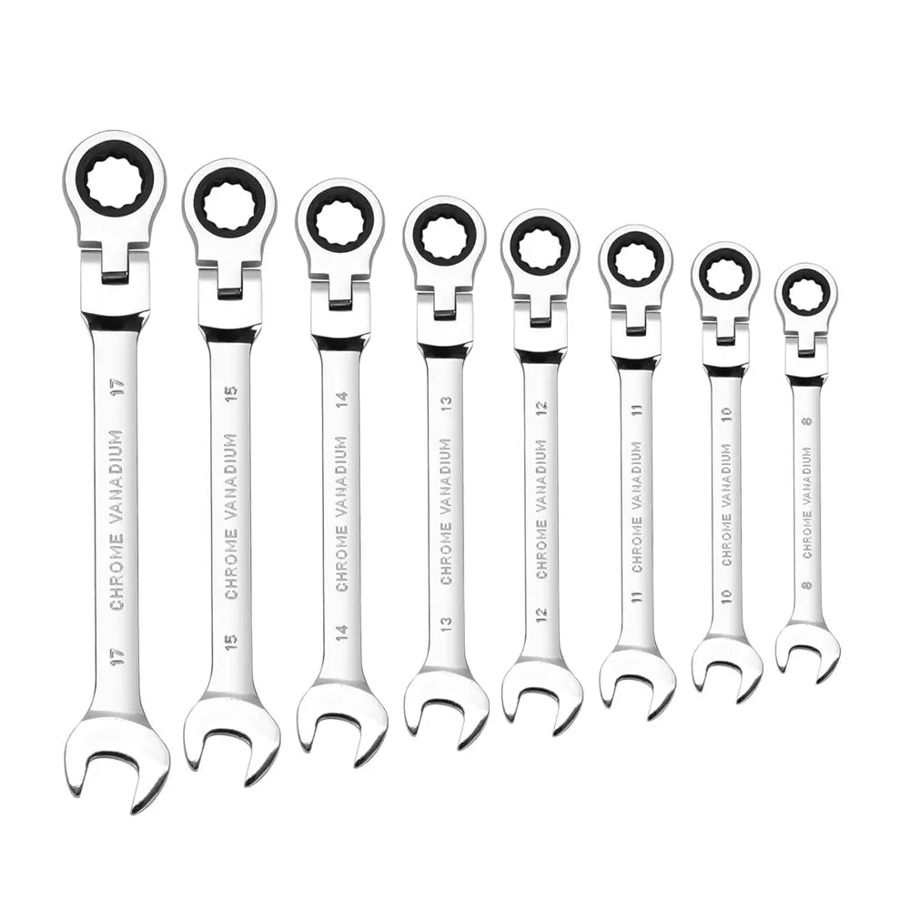 1pc 6mm-32mm 72-Tooth Ratcheting Wrench Spanner Socket Tool Flexible Reversible Head Combination Ratchet Wrench Universal keys C