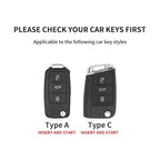 Leather Cars Key Case Cover Shell For Polo Golf7 MK7 Tiguan Passat Golf Jetta Lavida Car Remote Key Case Shell Garnish Accessory