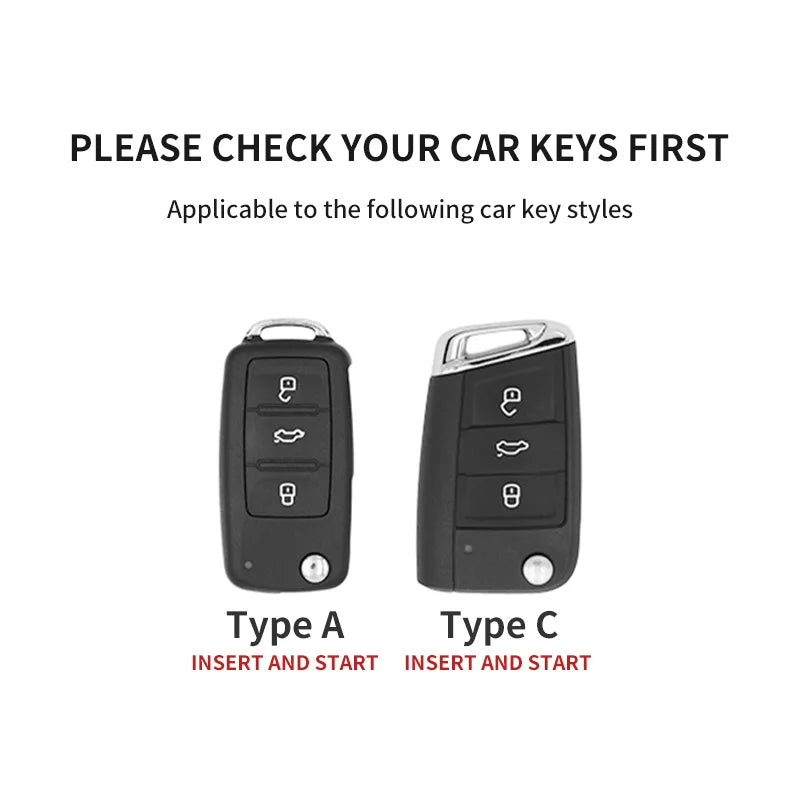 Leather Cars Key Case Cover Shell For Polo Golf7 MK7 Tiguan Passat Golf Jetta Lavida Car Remote Key Case Shell Garnish Accessory