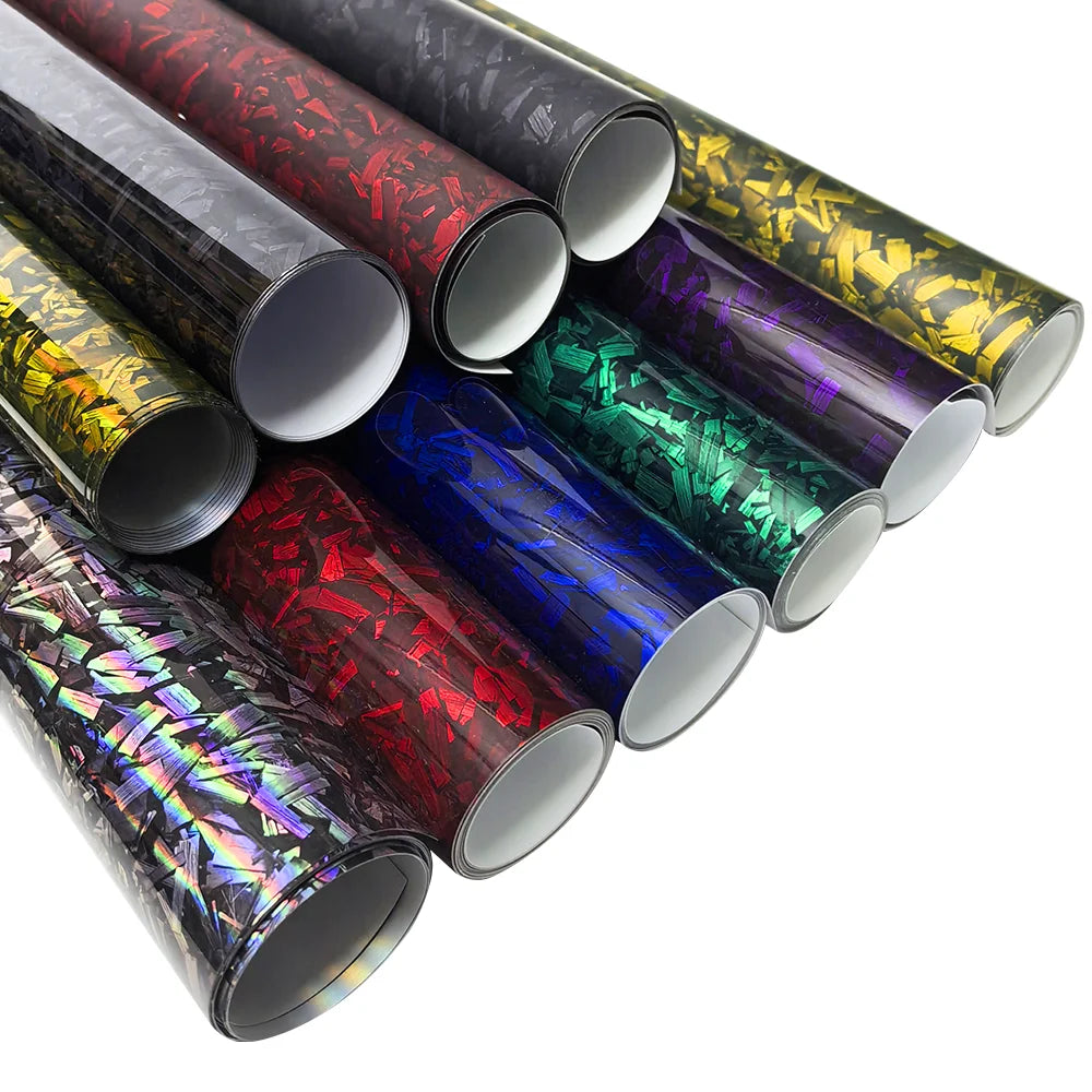 High Glossy Black Gold Silver Red Forged Carbon Fiber Car Sticker Sticker on the Hood Adhesive Vinyl for Car Stickers Car Mobile World
