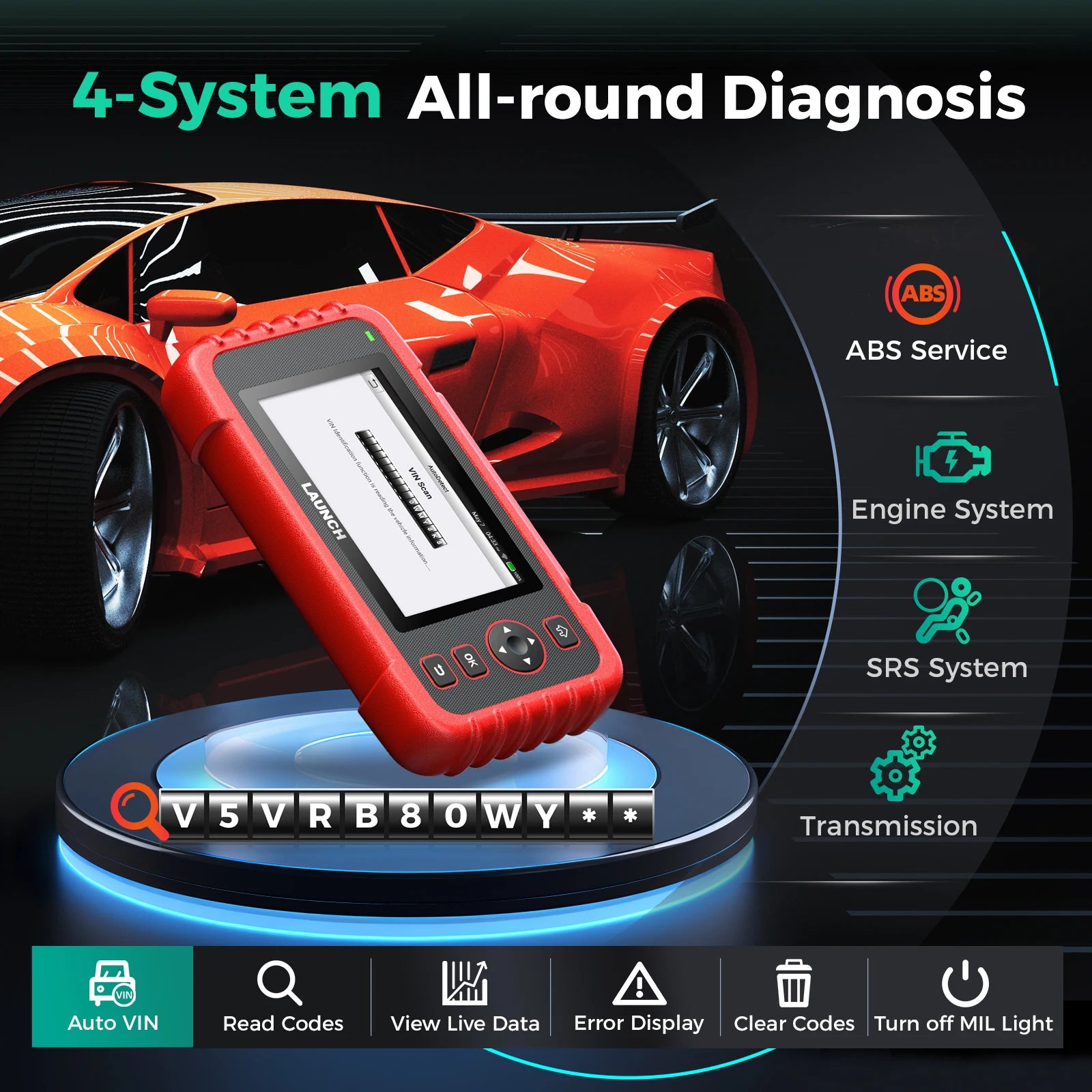Launch CRP123X V3.0 Car Scanner OBDII Scanner Auto Diagnostic Tools OBD2 Scan Tools Car System Diagnosis Reset Services Car Mobile World