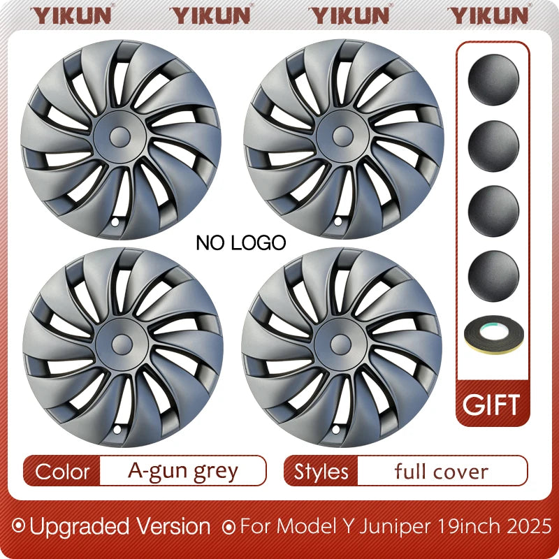 19 Inch 4PCS HubCap for Tesla Model Y Juniper 2025 Performance Replacement Wheel Cap Automobile Full Rim Cover Accessories 2026 CM World