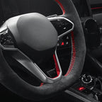 Hand Stitch Suede Car Steering Wheel Braid Cover For Volkswagen Golf 8 MK8 GTI Golf GTE 2020 2021 Auto Interior Accessories CM World