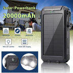 Lenovo Solar Power Bank 80000mAh Portable Charging Poverbank External Battery Charger Strong Light LDE Light for All Smartphones Car Mobile World