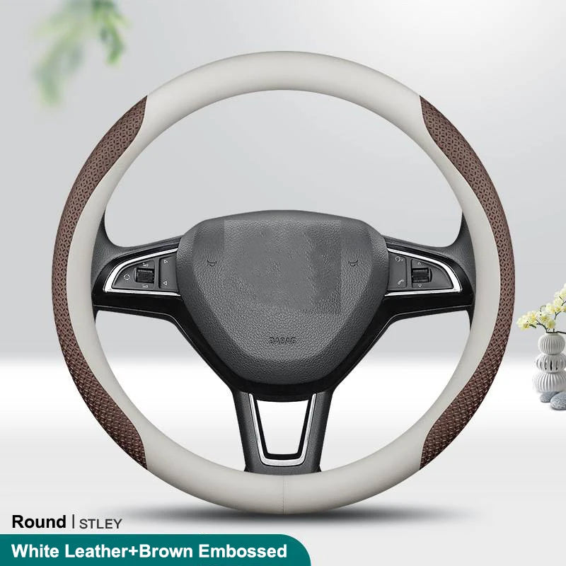 Auto Parts Car Steering Wheel Cover Anti Slip Pu Leather Steering Protector Anti Scratch Steer Wheel Cover Universal for 38cm