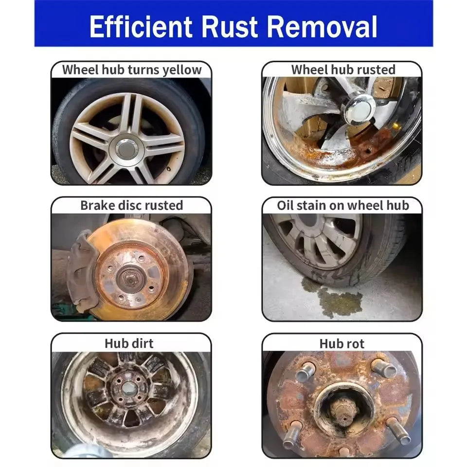 Large Capacity Powerful Car Rust Remover Spray - Exhaust/Wheel Care, Metal Powder Remover. CM World