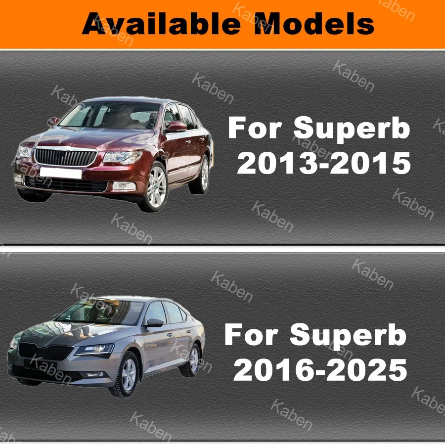Fit For Skoda Superb 2025 2024 2023 2018-2022 To 2013 Custom Car Floor Mats Silicone Coated Leather Wear Resistant Auto Carpets