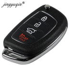 10pcs Shell Flip Remote Key Case Fob 4 Button For Hyundai Mistra Santa Fe Sonata Tucson Accent I30 I40 IX45 TOY40/TOY20R/HYN14 CM World